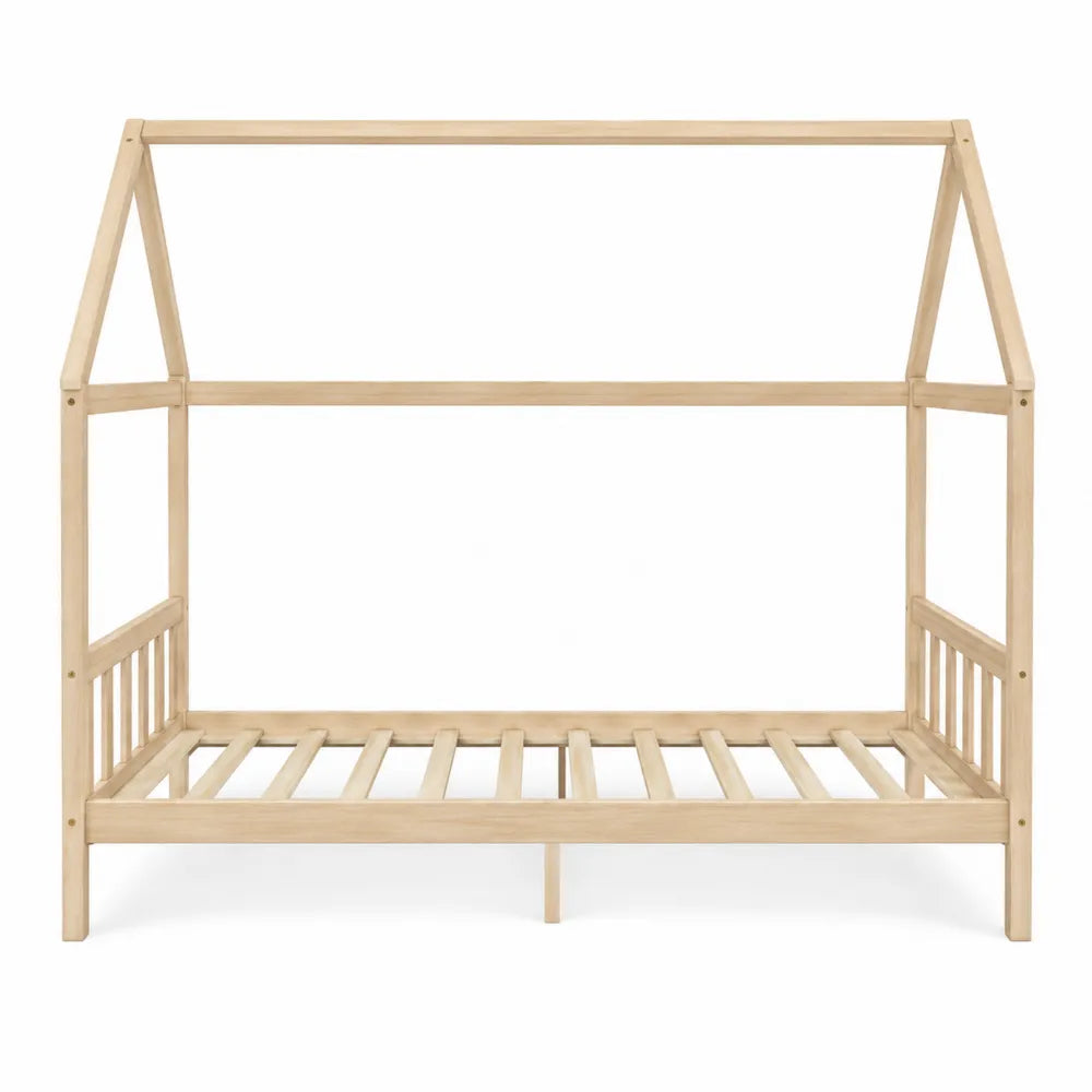 Letto per Bambini in Legno di Pino Naturale 200x90 cm