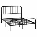 Letto matrimoniale in metallo nero