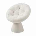 Poltrona in tessuto bianco con struttura conica