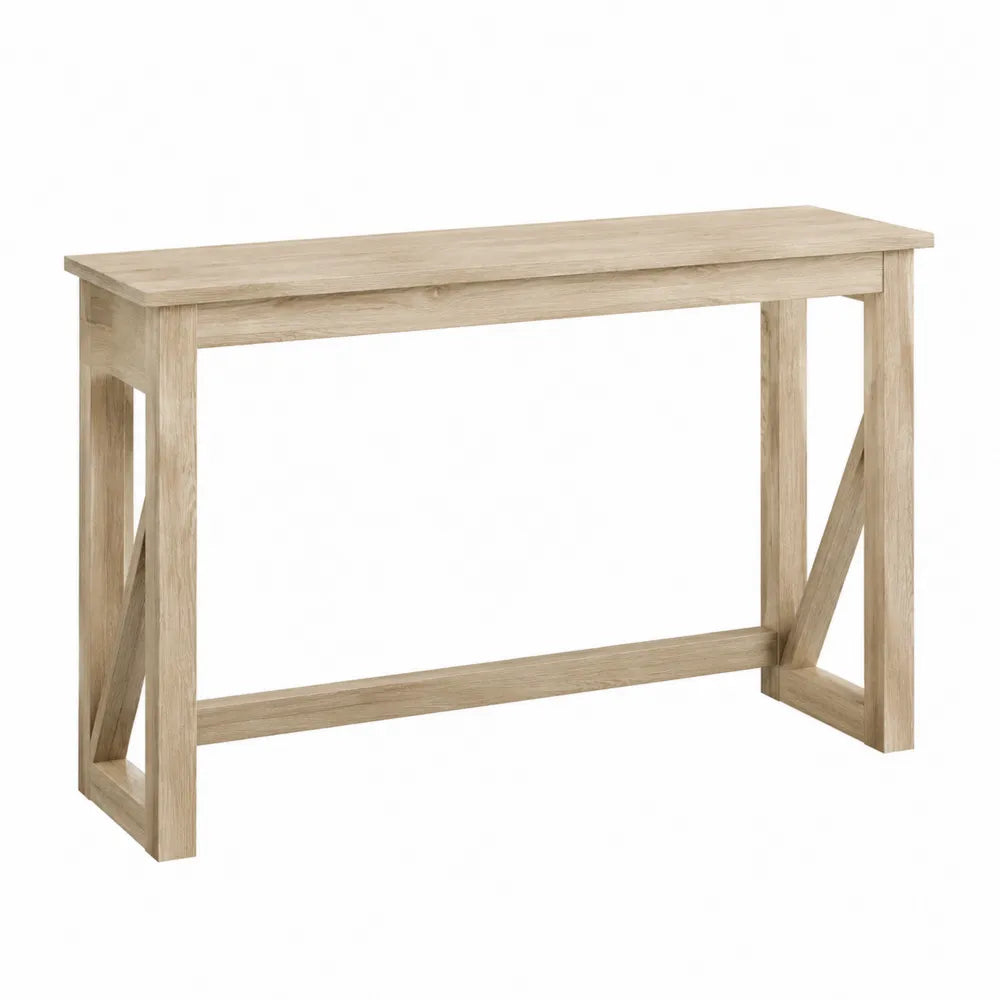 Consolle rettangolare in legno, 120x30x75 cm
